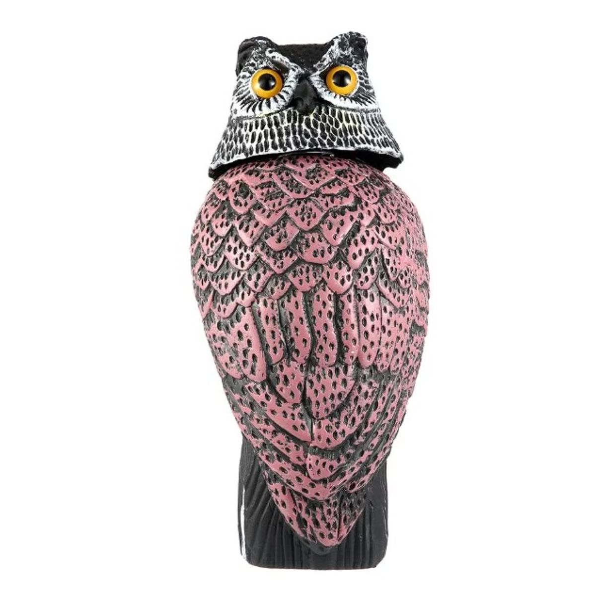 GENERICO - Búho Con Sonido Espanta Paloma Antipaloma Cabeza Giratoria