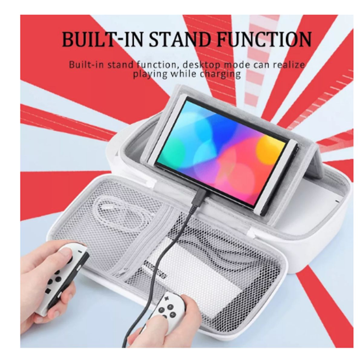 GENERICO - Estuche Funda Para Nintendo Switch Oled Gran Capacidad Viaje