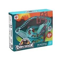 ANGELES DEL HOGAR - Magic Pista Tracks Dino Con Auto Luces Led Estacionamiento