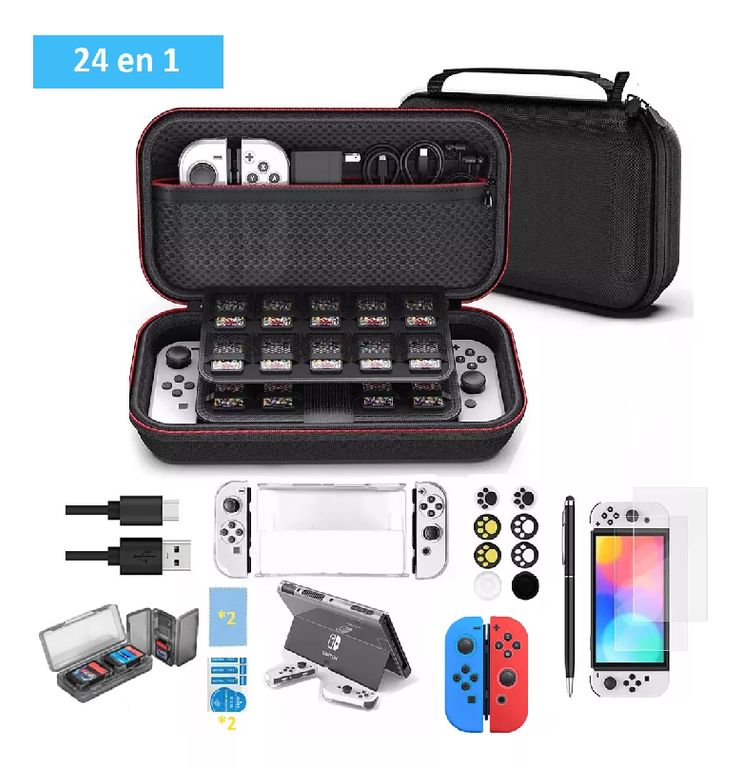 GENERICO Estuche 24en1 Para Nintendo Switch Oled Con Lápiz Capacitivo
