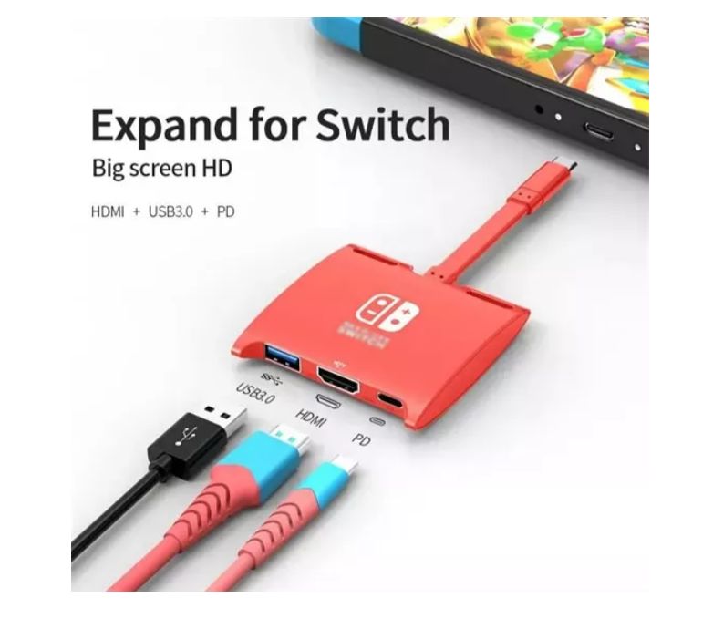 GENERICO Dock Hub Portátil Para Nintendo Switch Tv Hdmi