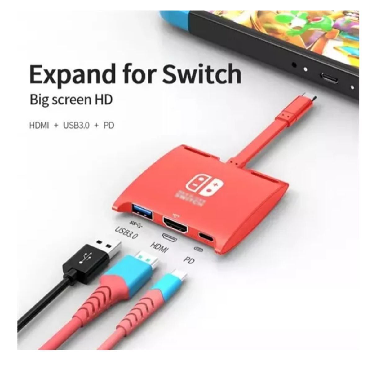 GENERICO - Dock Hub Portátil Para Nintendo Switch Tv Hdmi