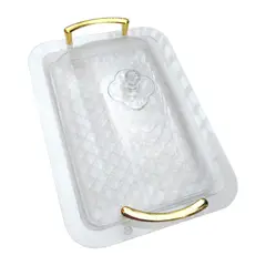 GENERICO - Bandeja Rectangular con Tapa - Blanco
