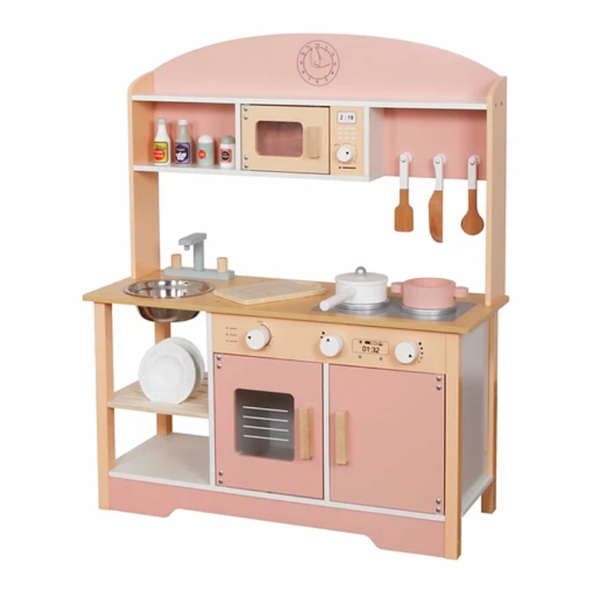 KIDSCOOL - Cocina Montessori + Accesorios Rosa
