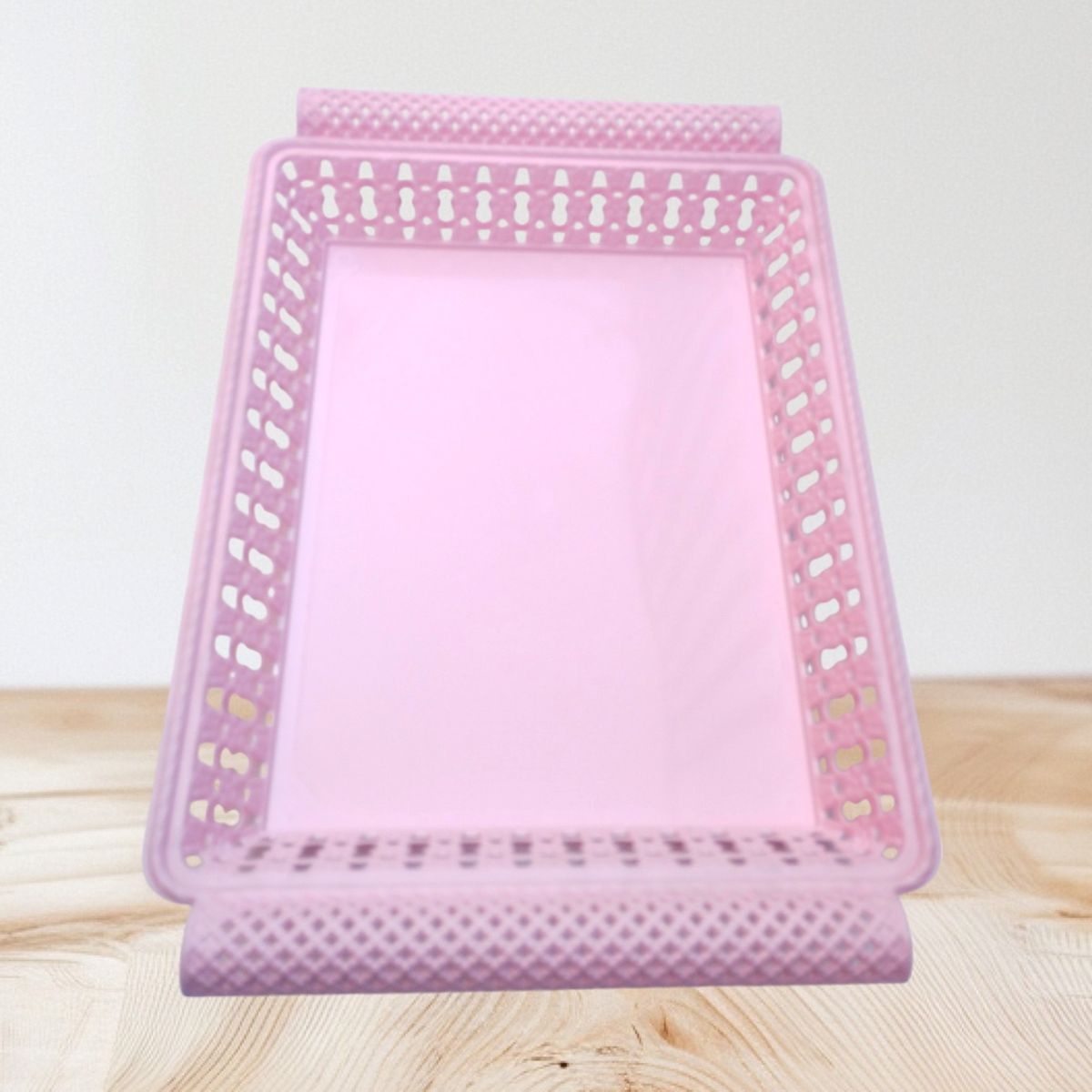 GENERICO - Bandeja Rectangular con Tapa - Rosado