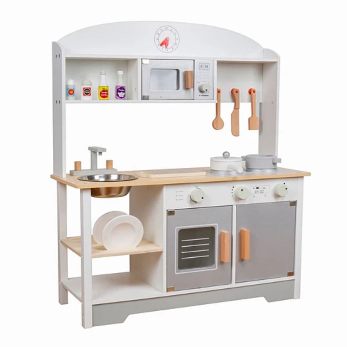 KIDSCOOL - Cocina Montessori + Accesorios Blanca