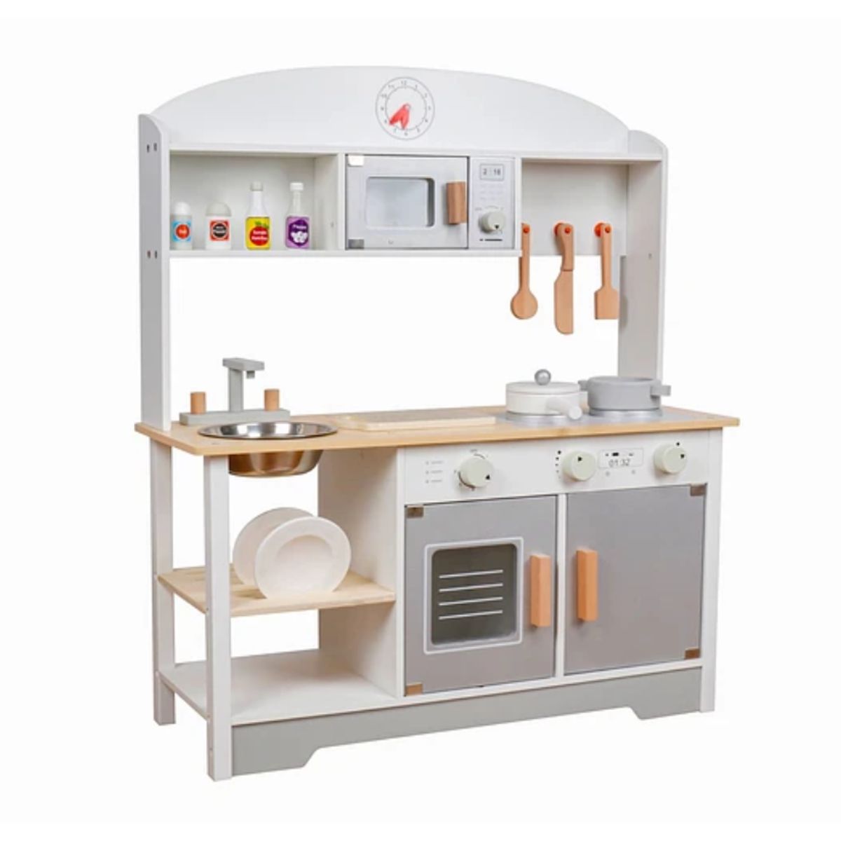 KIDSCOOL - Cocina Montessori + Accesorios Blanca