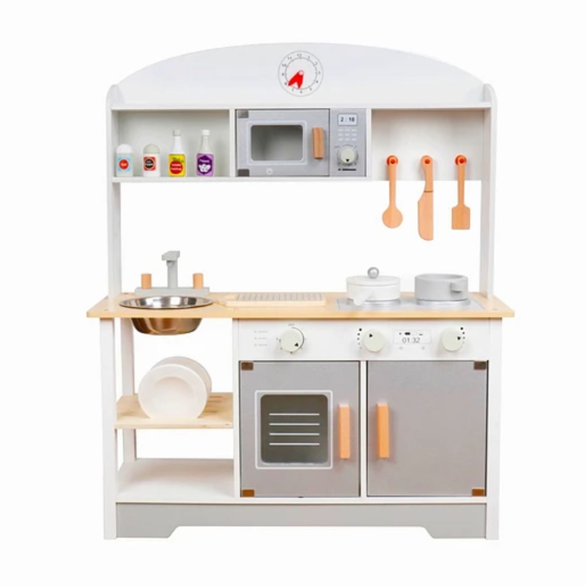 KIDSCOOL - Cocina Montessori + Accesorios Blanca