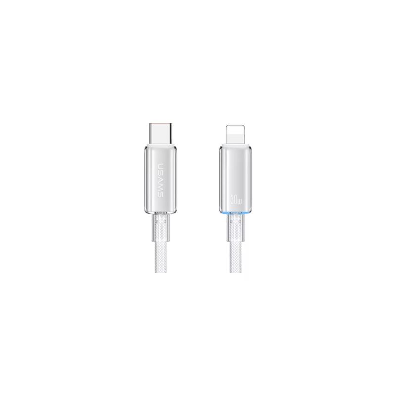 USAMS - Cable Para iPhone Tipo C Usams Sj659 30 W Carga Rapida Blanco