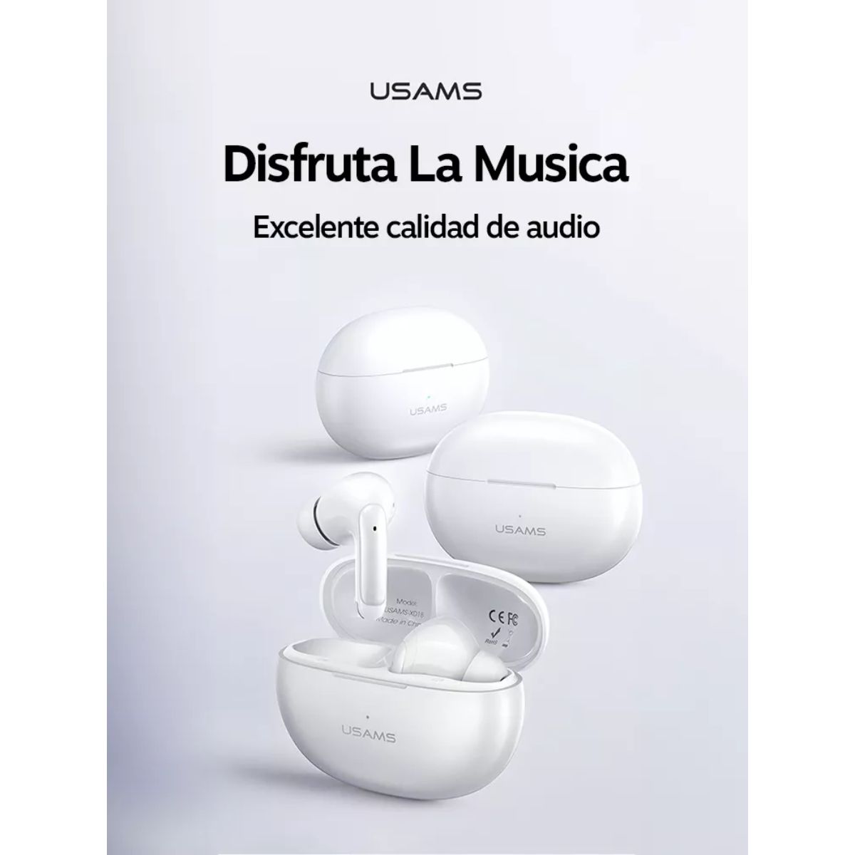 USAMS - Audifonos Bluetooth Usams XD18 Wireless Inalambrico In Ear Violeta