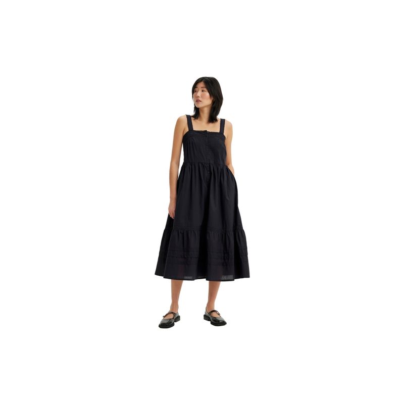 LEVIS - Vestido Mujer Mide Dress Negro Levis