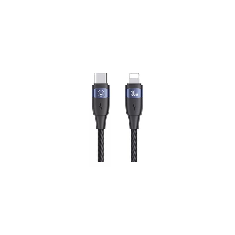 USAMS - Cable Para iPhone Tipo C Usams SJ635 30 W Carga Rapida 2m Negro