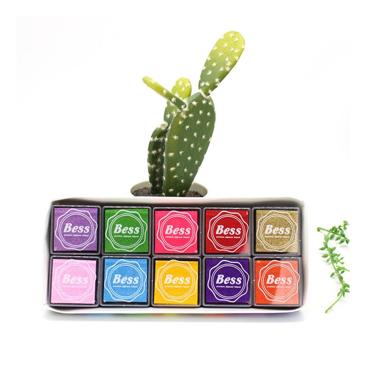 ATURE - 20 Tampón Dactilar Huellero Para Timbre Colores Almohadilla