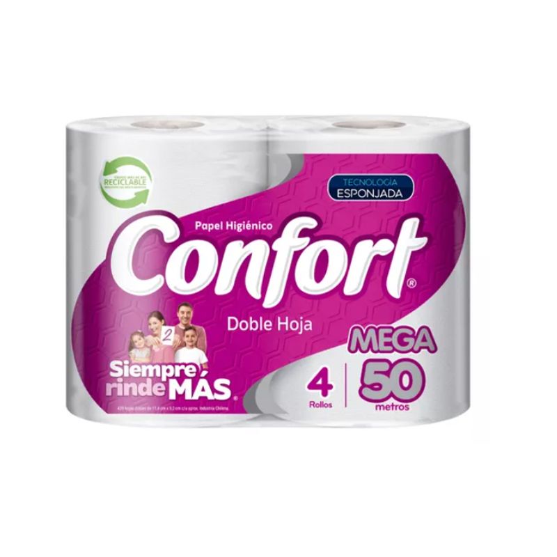 CONFORT - Papel Higiénico Confort 50 Mts X40 Rollos