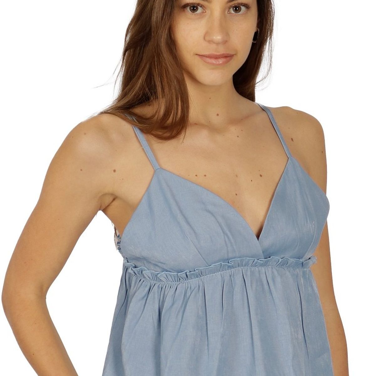 DIVINO JEANS - Polera Inna Celeste Divino Jeans