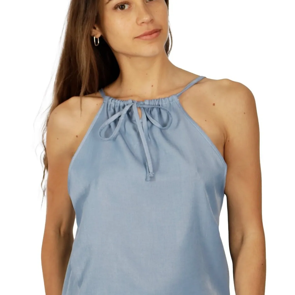 DIVINO JEANS - Polera Lara Celeste Divino Jeans