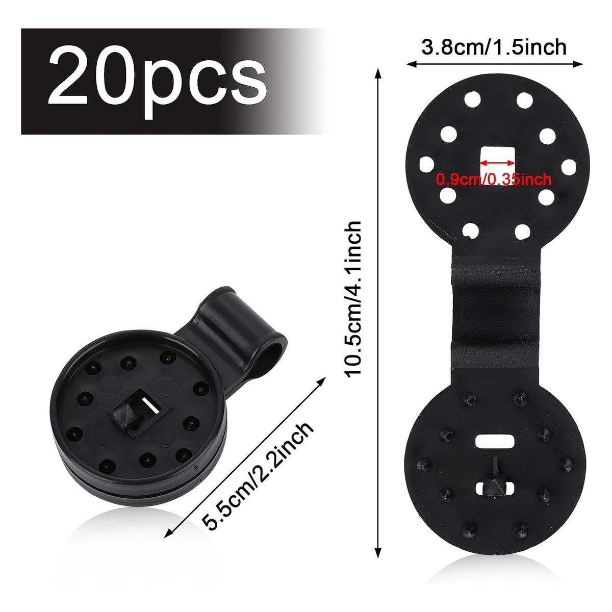 ATURE - Parasol De Plástico Con Clip Para Invernadero 20 Unidades