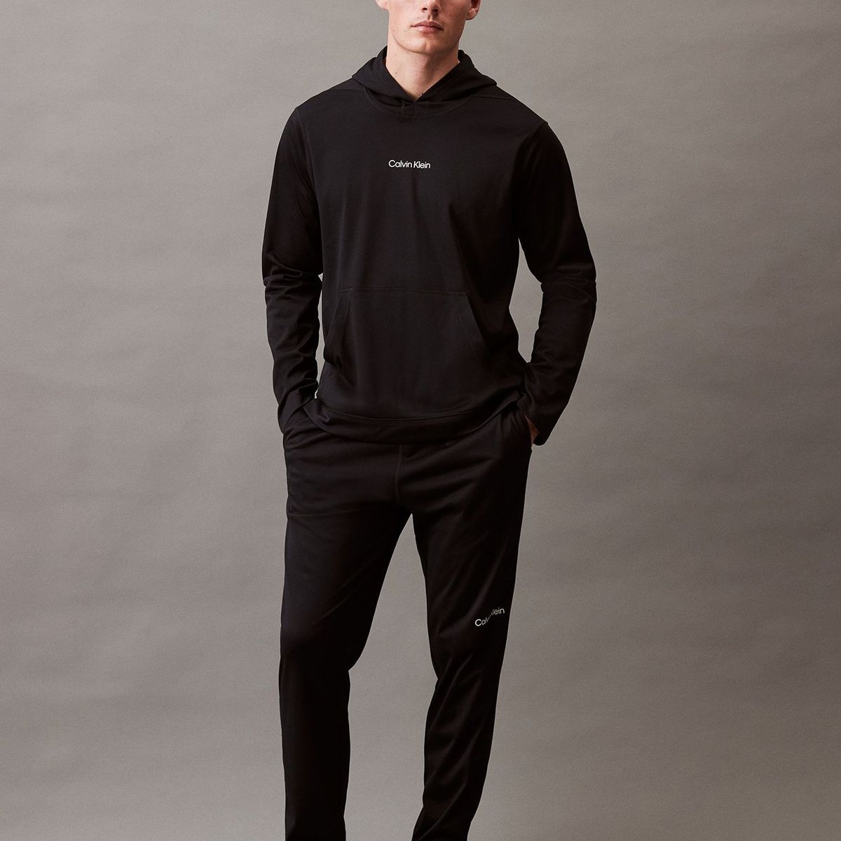 CALVIN KLEIN - Polerón con Gorro CK Sport Negro Calvin Klein