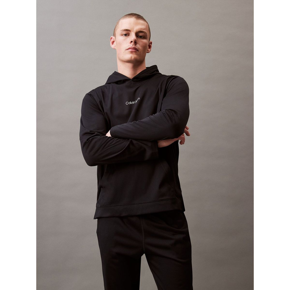 CALVIN KLEIN - Polerón con Gorro CK Sport Negro Calvin Klein