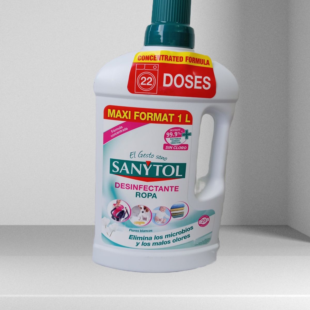 SANYTOL - DESINFECTANTE TEXTIL 1000ML FLORES BLANCAS