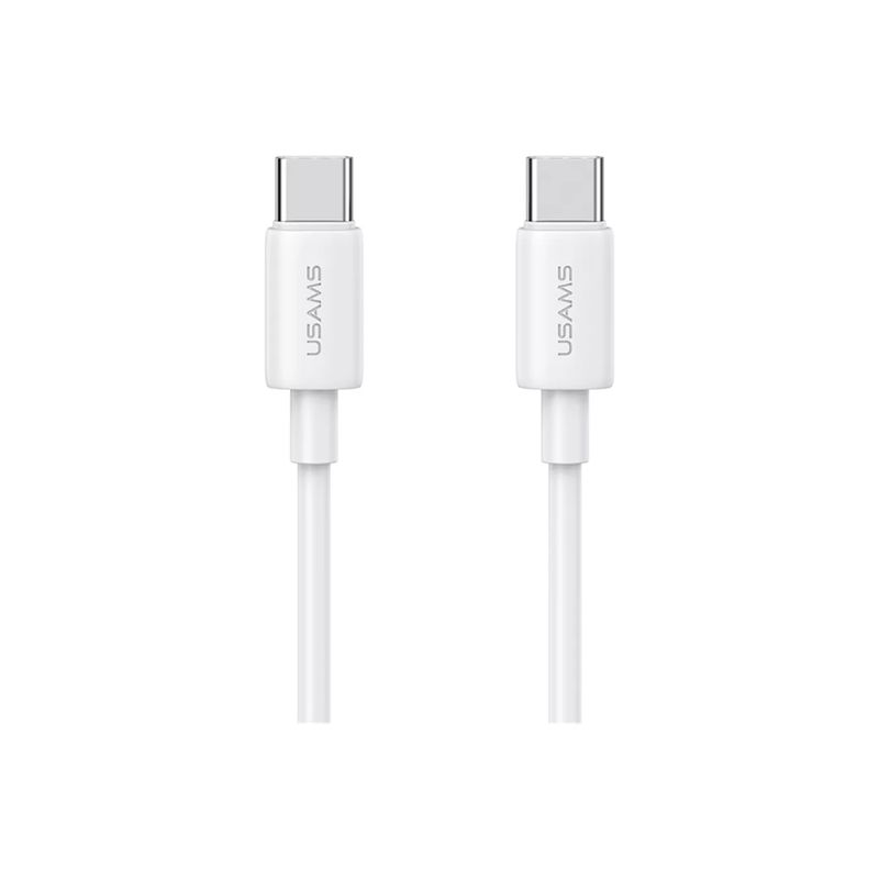 USAMS - Cable Cargador Tipo C A Usb-c Usams SJ711 Carga Rapida 60 W Blanco