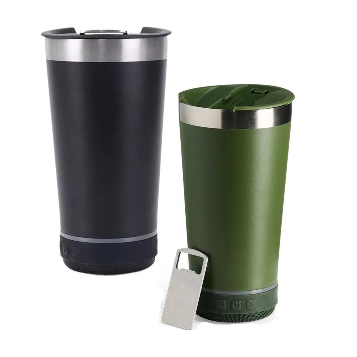 GENERICO - Vaso Termino Cerveza 473 Ml Con Parlante Y Abre Botellas