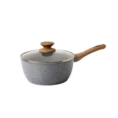 GENERICO - Cacerola 20 cm Olla Antiadherente de ceramica con tapa Linea Marmolada