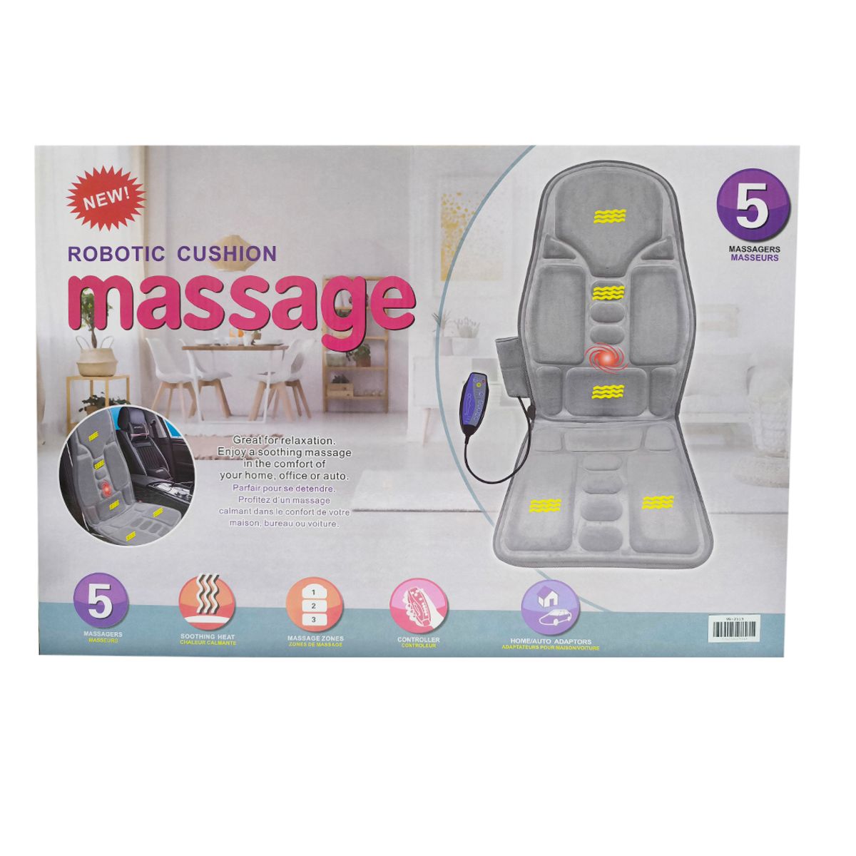 GENERICO - ASIENTO MASAJEADOR PARA AUTO Y CASA