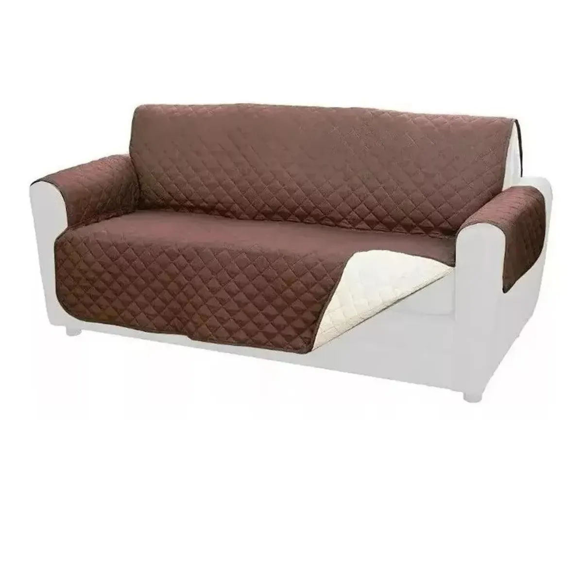 GENERICO - Cubre Sofá 3 Cuerpos Mascotas Perros Gatos Color Marrón