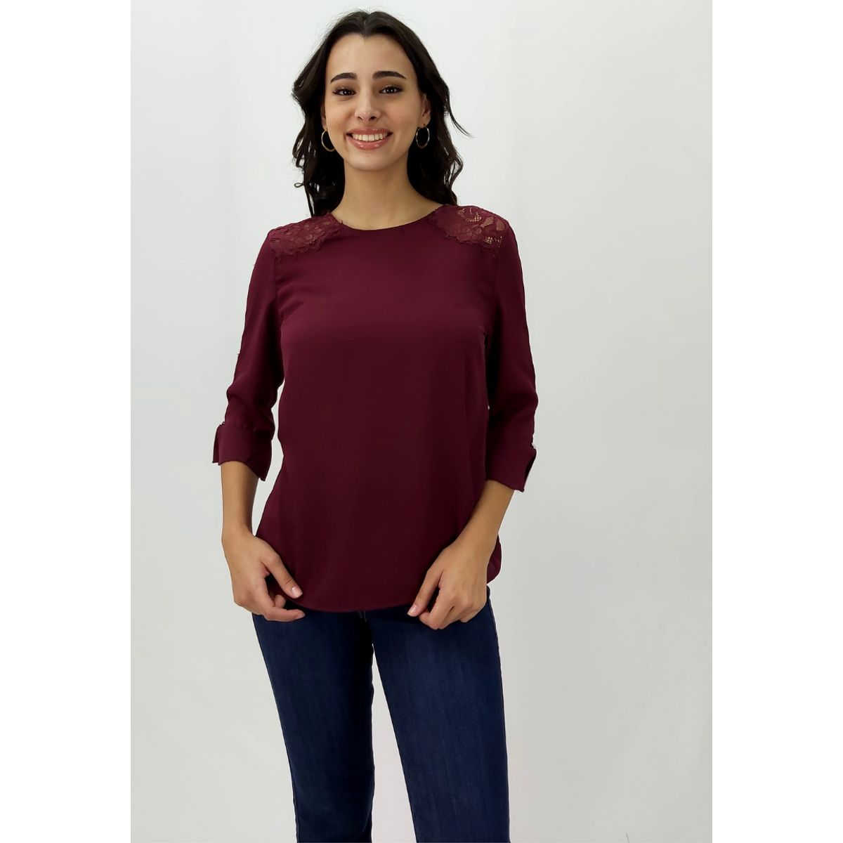 TENTATION - Bluson  Manga 3/4 Burdeo Tentation