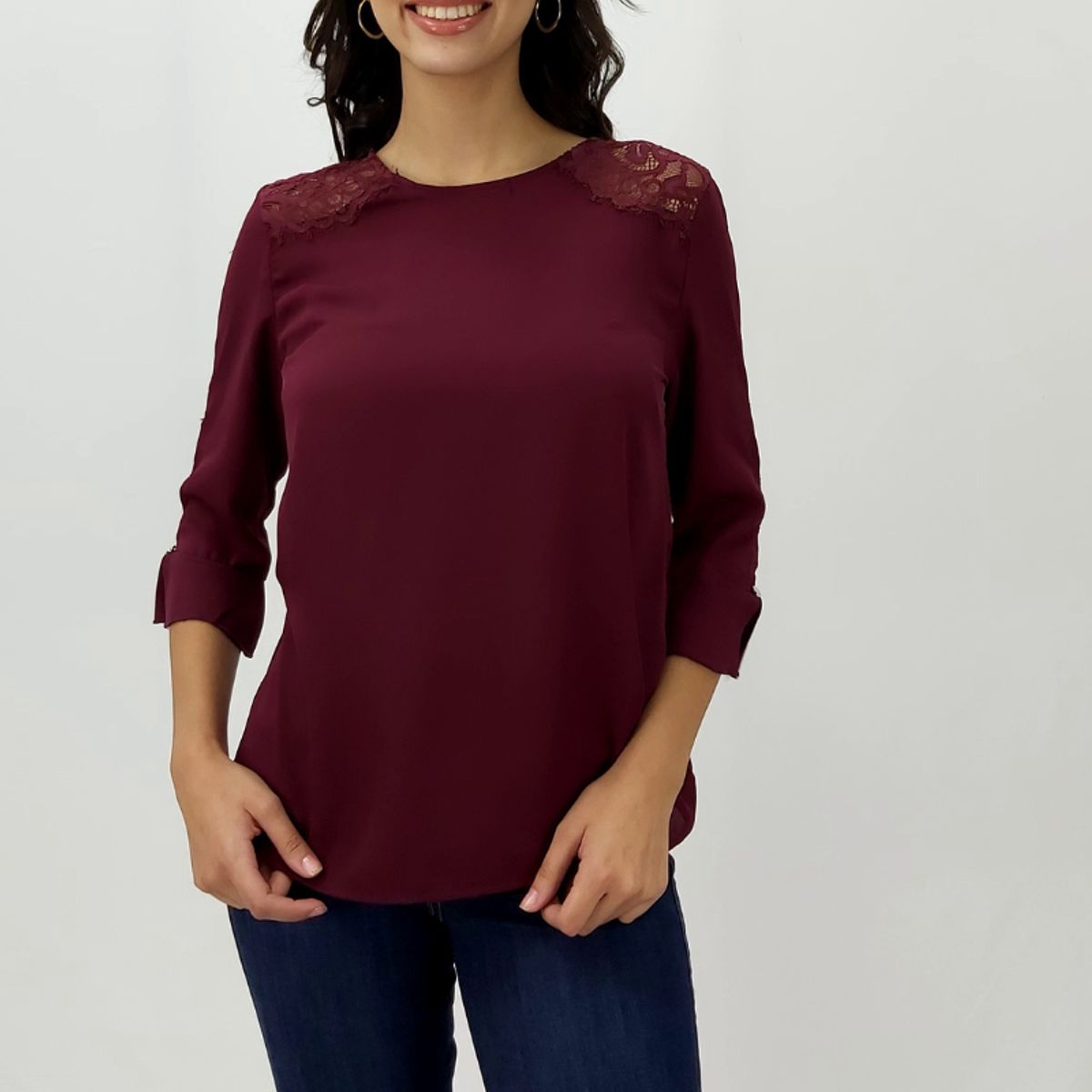 TENTATION - Bluson  Manga 3/4 Burdeo Tentation