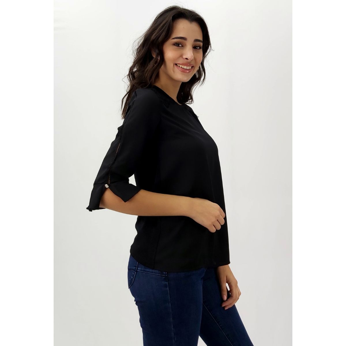 TENTATION - Bluson  Manga 3/4 Black Tentation