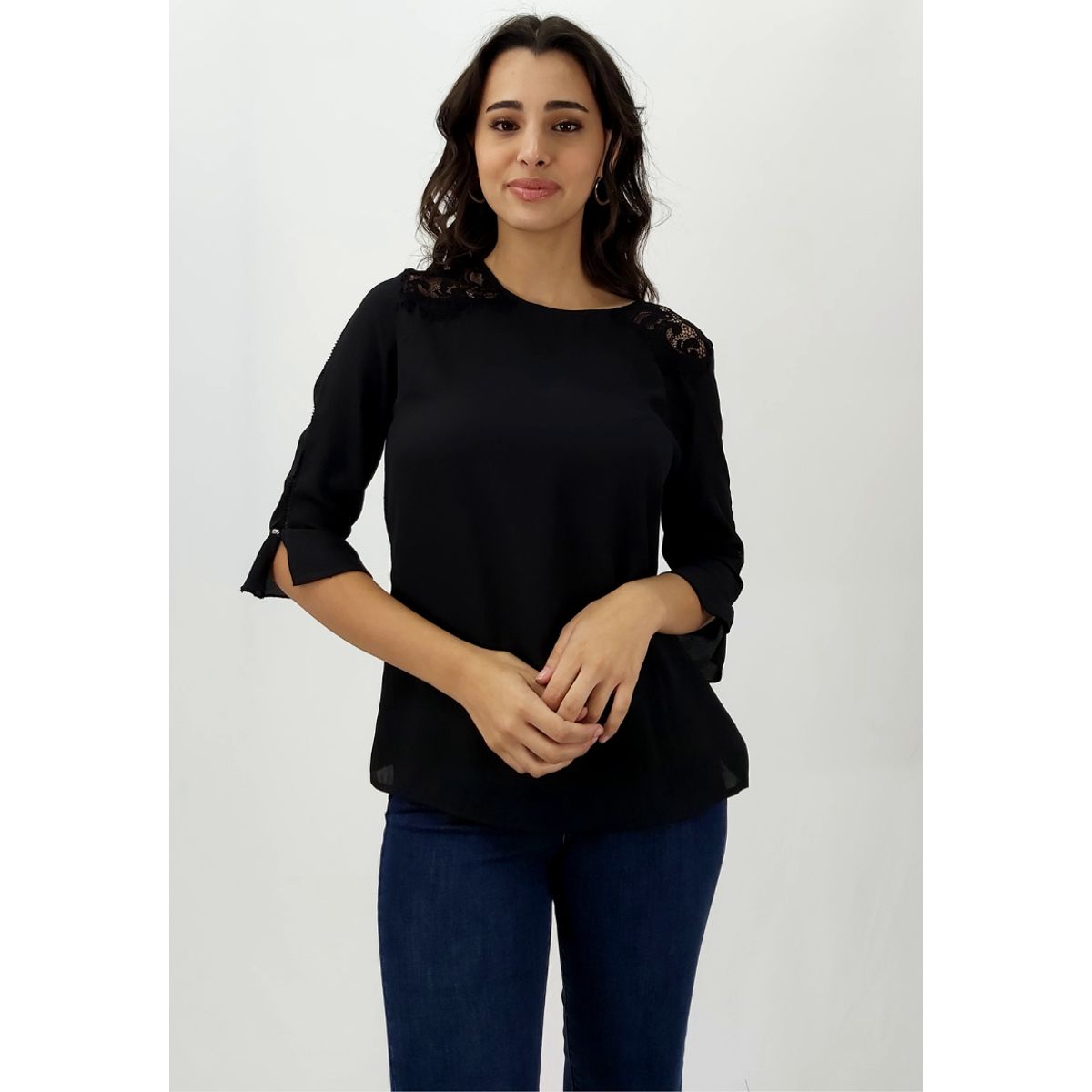 TENTATION - Bluson  Manga 3/4 Black Tentation