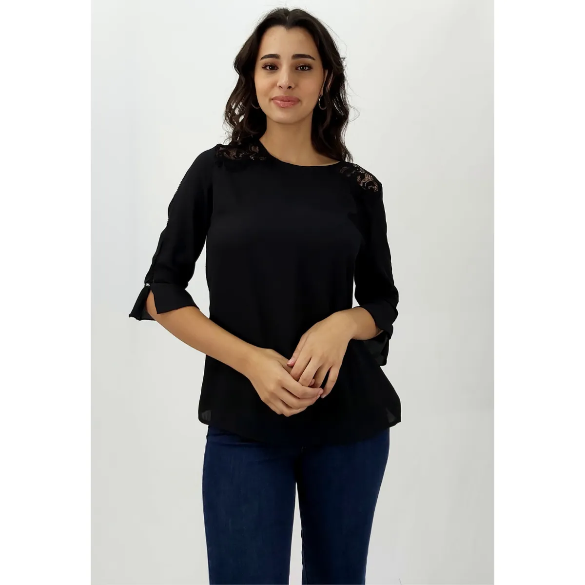 TENTATION - Bluson  Manga 3/4 Black Tentation