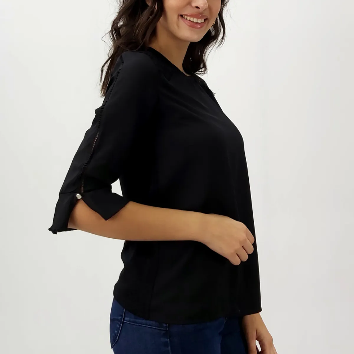 TENTATION - Bluson  Manga 3/4 Black Tentation