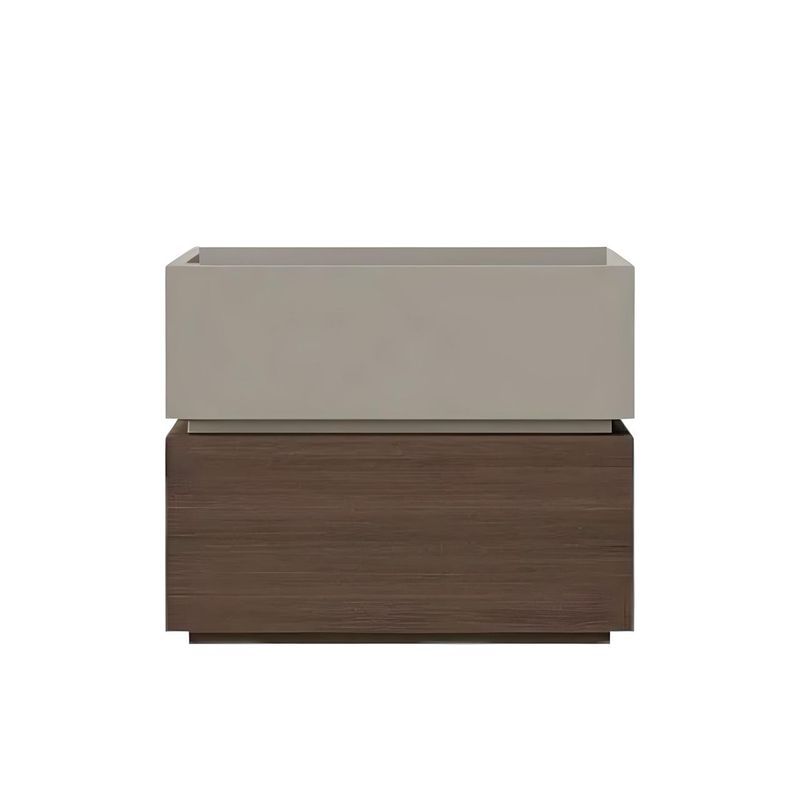 LUBABYCAS - Velador 2 Cajones Flexibles Listo Para Usar Café LuBabycas