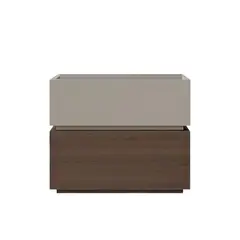 LUBABYCAS - Velador 2 Cajones Flexibles Listo Para Usar Café