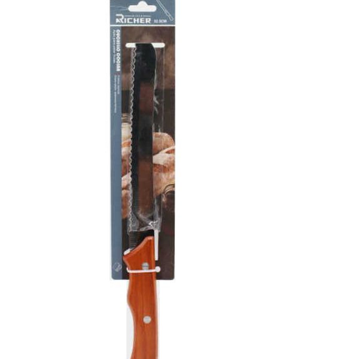 GENERICO - Cuchillo de pan con mango de madera