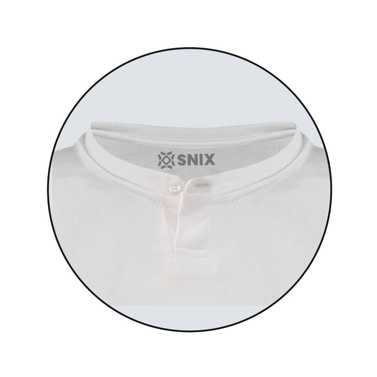 SNIX - POLERA SECADO RAPIDO CUELLO V CON OJAL Y BOTON