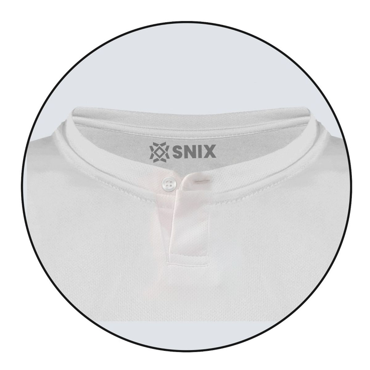 SNIX - POLERA SECADO RAPIDO CUELLO V CON OJAL Y BOTON
