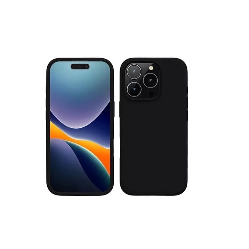 GENERICO - Carcasa De Silicona Para iPhone 16 Pro - Negro