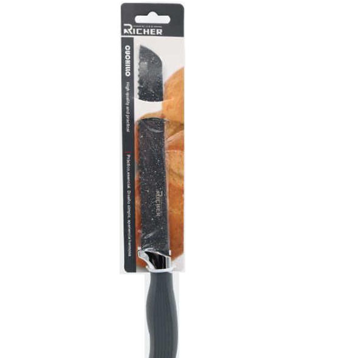 GENERICO - Cuchillo de pan con mango de plastico