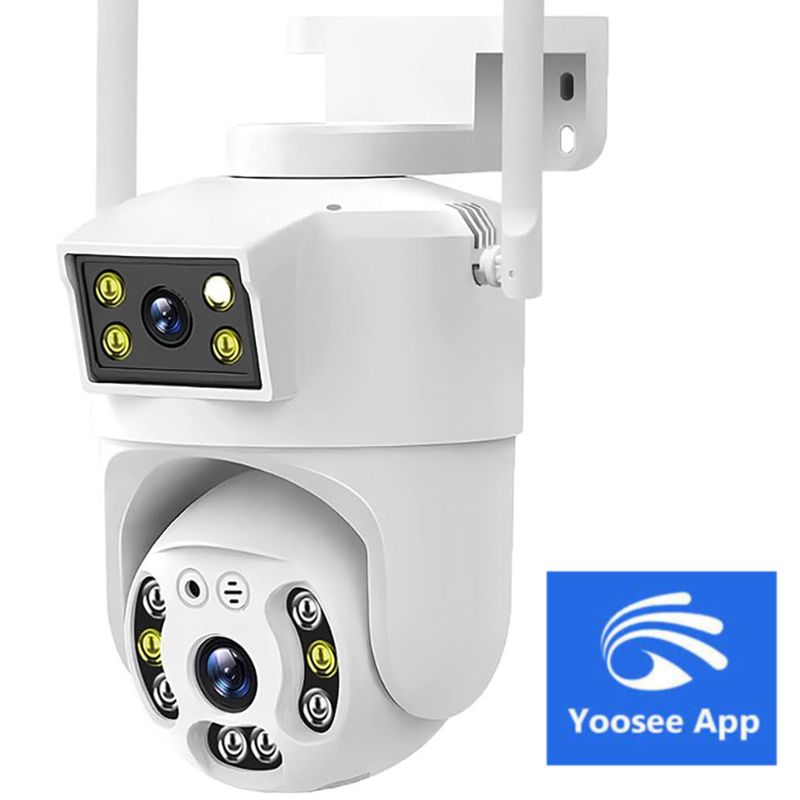 GENERICO - Camara Doble Inalambrica IP Wifi Exterior Impermeable Full HD APP Yoosee