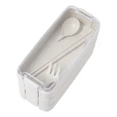 TOTTO - Set 3 Contenedor de Comida Organizador Plastico Taper