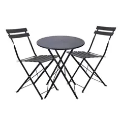 LUMAX - Set De 3 Piezas Para Jardin Mesa Y Sillas Para Exteriores