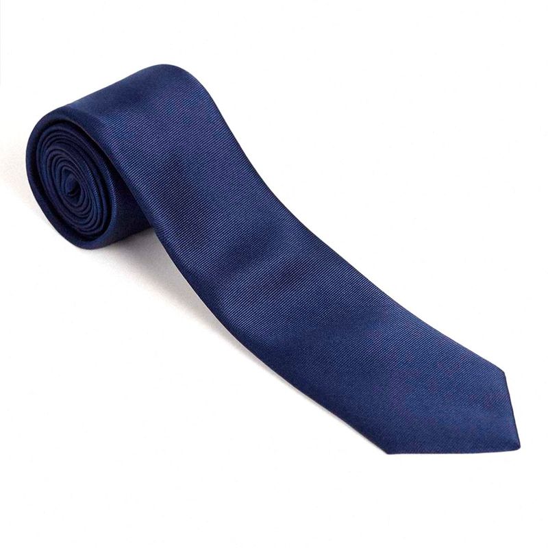 MAVIANNI - Corbata microfibra lisa formal clásica Azul Marino 7 cms Mavianni