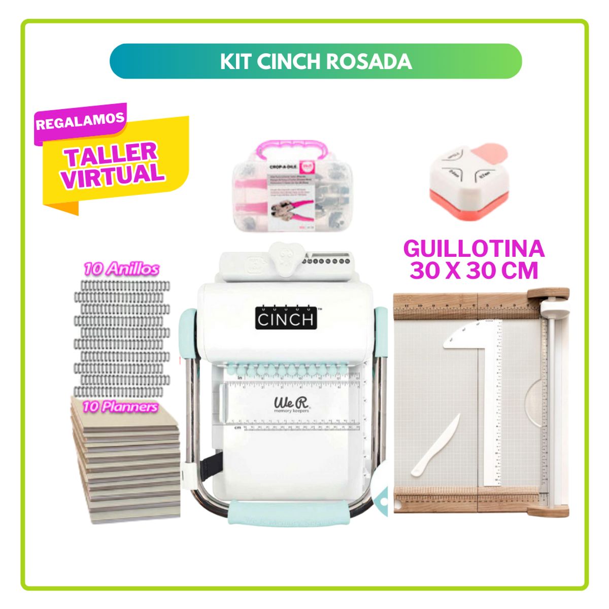 AMERICAN CRAFTS - Cinch Verde +  Kit de herramientas S117