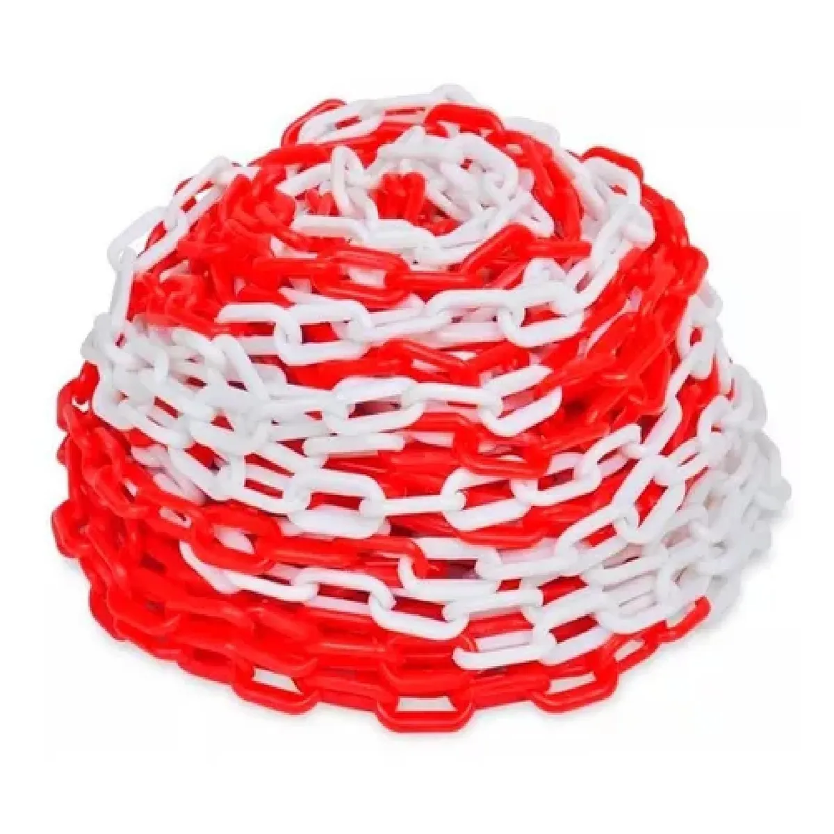 VORTEX - Cadena Plastica Rojo - Blanco de 25 mts