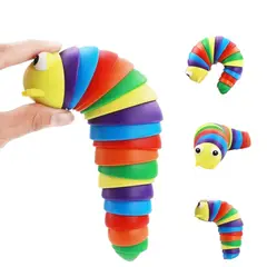 GENERICO - Juguete Antiestrés Gusano - Oruga De Colores Ultra Suave
