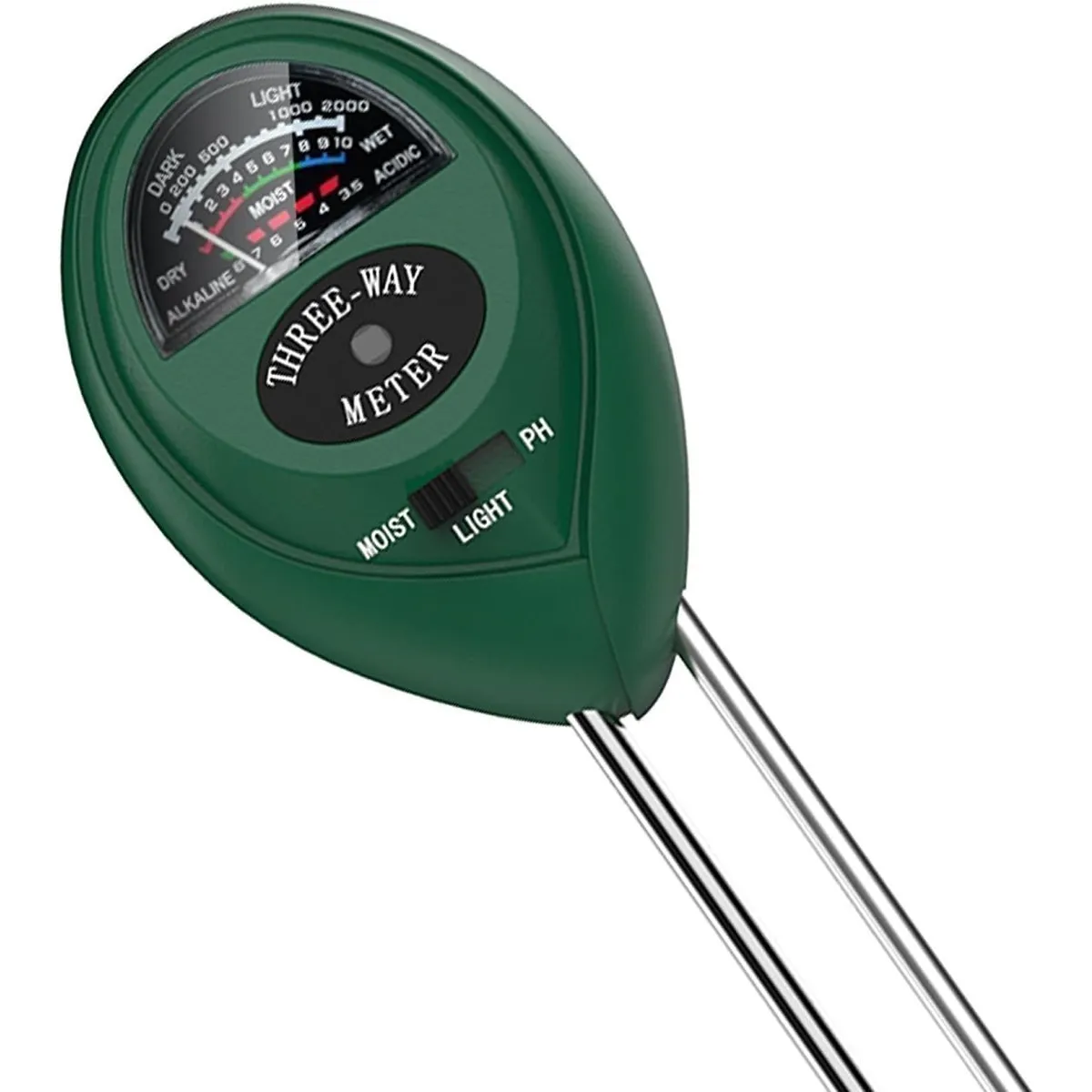 GENERICO - Medidor Humedad PH Suelo 3 en 1 Plantas Jardin No Usa Bateria